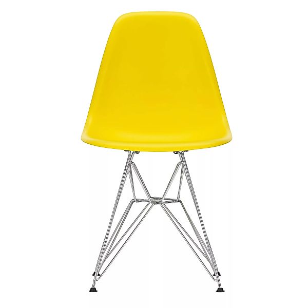 Vitra - Eames Plastic Side Chair DSR Gestell verchromt - sunlight/Sitzfläch günstig online kaufen