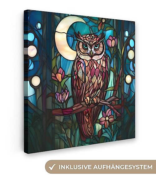 OneMillionCanvasses® Leinwandbild Eule - Mosaik - günstig online kaufen