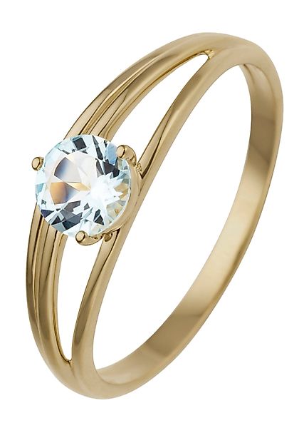 JOBO Fingerring, 585 Gold mit Blautopas günstig online kaufen