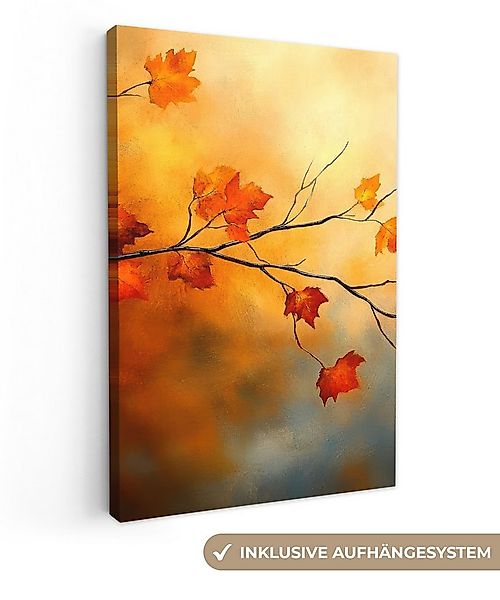 OneMillionCanvasses® Leinwandbild Herbstblätter - Orange - Abstrakt - Herbs günstig online kaufen