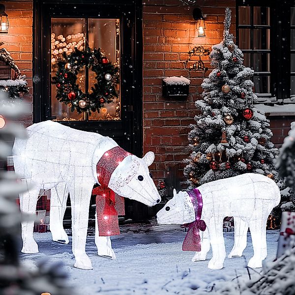 Outsunny Weihnachtsfigur mit 140 LEDs (Eisbären-Weihnachtsdekoration, günstig online kaufen