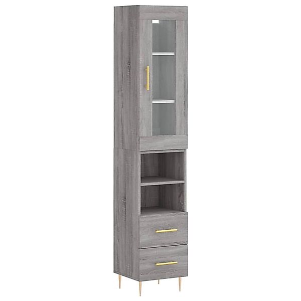 vidaXL Highboard Grau Sonoma 34,5x34x180 cm Holzwerkstoff 3199295 günstig online kaufen