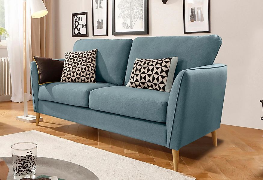 Home affaire 2-Sitzer "MARSEILLE Kompaktsofa 170 cm, Cord, Flachgewebe, Str günstig online kaufen