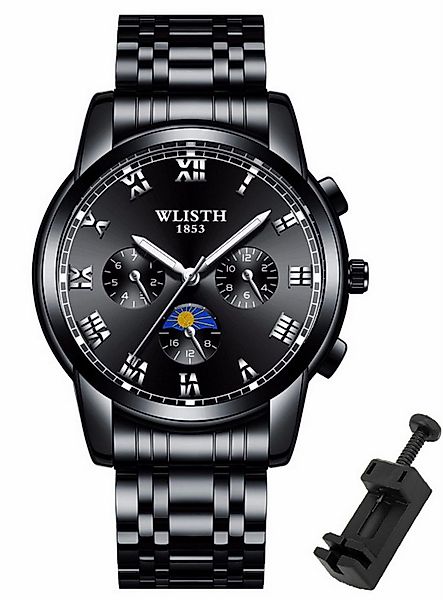 Forrlite Quarzuhr Quarzuhr Armbanduhr Edelstahl Herren Uhr, Multifunktionsu günstig online kaufen