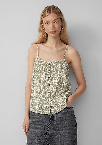 QS Muskelshirt Bluse Viskosetop mit Knopfleiste günstig online kaufen