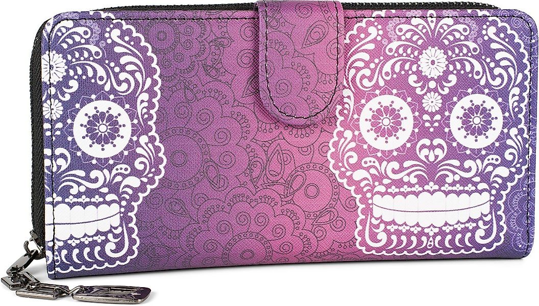 styleBREAKER Geldbörse Große Geldbörse Sugar Skull günstig online kaufen