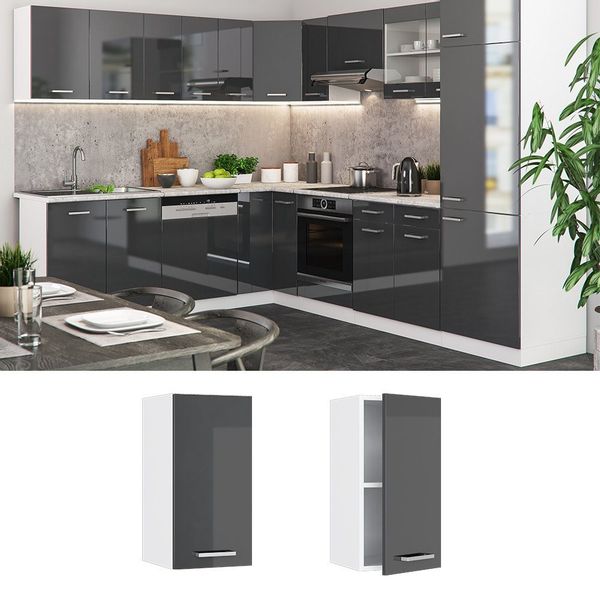 Vicco Hängeschrank R-Line, Anthrazit Hochglanz/Weiß, 30 günstig online kaufen