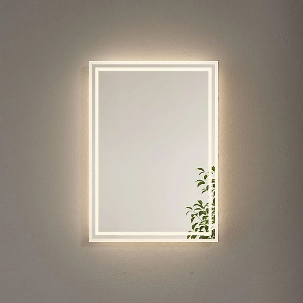 Emke Badspiegel mit Beleuchtung 50 x 70 cm LED-Spiegel mit Wandschalter War günstig online kaufen