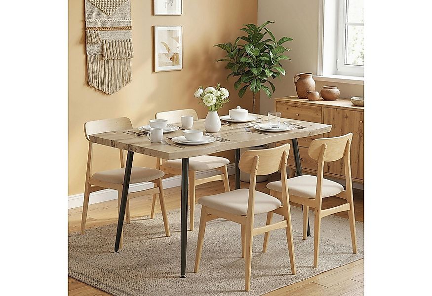 HOMCOM Esstisch für 4 Personen, 110 x 70 cm (Esszimmertisch, 1-St., Küchent günstig online kaufen
