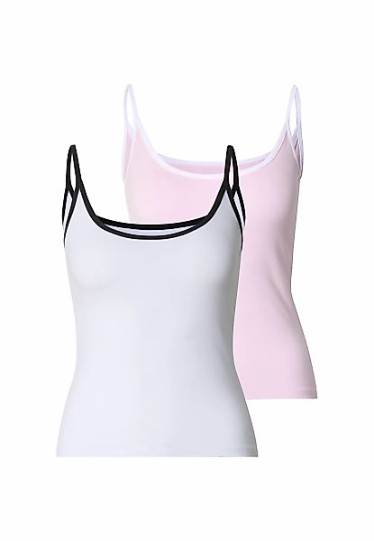 URBAN CLASSICS Tanktop "Urban Classics Ladies Contrast Basic Top 2-Pack" günstig online kaufen