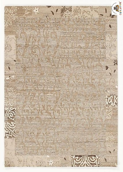 OCI DIE TEPPICHMARKE Teppich "SilkNatini Border" rechteckig 20 mm Höhe hand günstig online kaufen