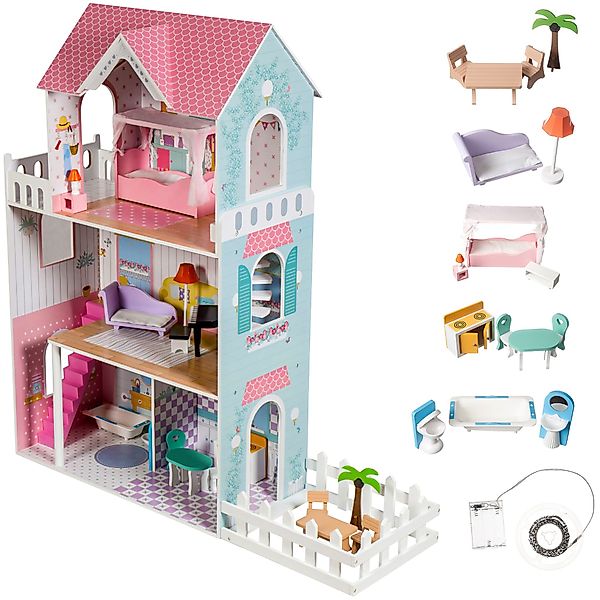 Mamabrum Puppenhaus XXL Holzpuppenhaus, 123 cm, günstig online kaufen