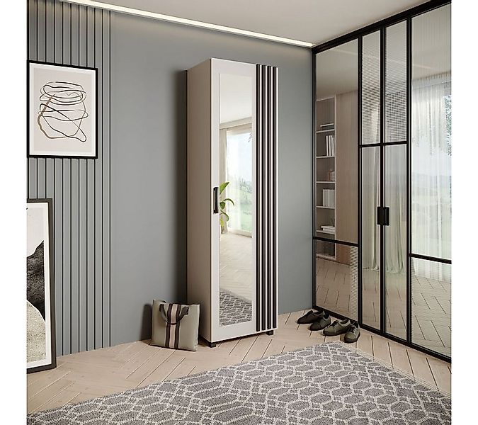 Beautysofa Garderobenschrank mit Tür und Spiegel LIVIA günstig online kaufen