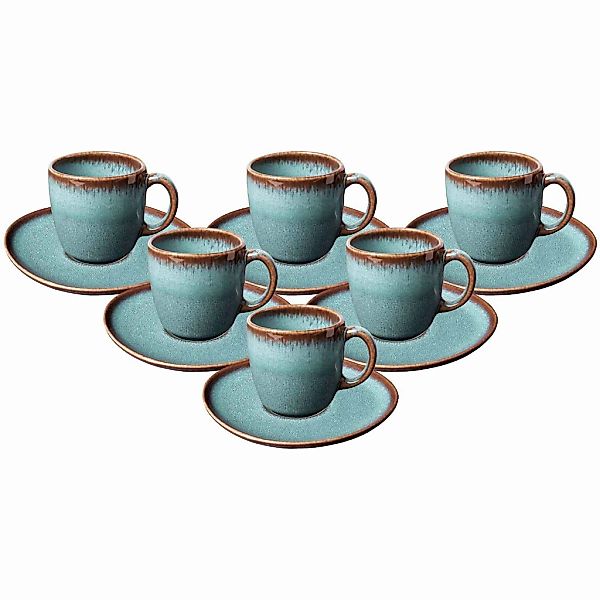 like. by Villeroy & Boch Tasse "Kaffeetassen mit Untertassen Lave 190 ml 6e günstig online kaufen