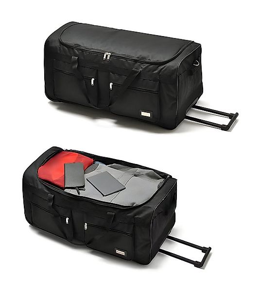 Cheffinger Reisetasche Gepäcktasche mit 3 Rollen Trolley Handgepäck Reiseta günstig online kaufen