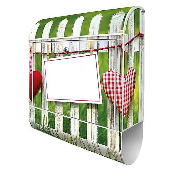 Banjado Design Briefkasten Weiß Pulverbeschichtet, 39x47x14cm, 2 Schlüssel, günstig online kaufen