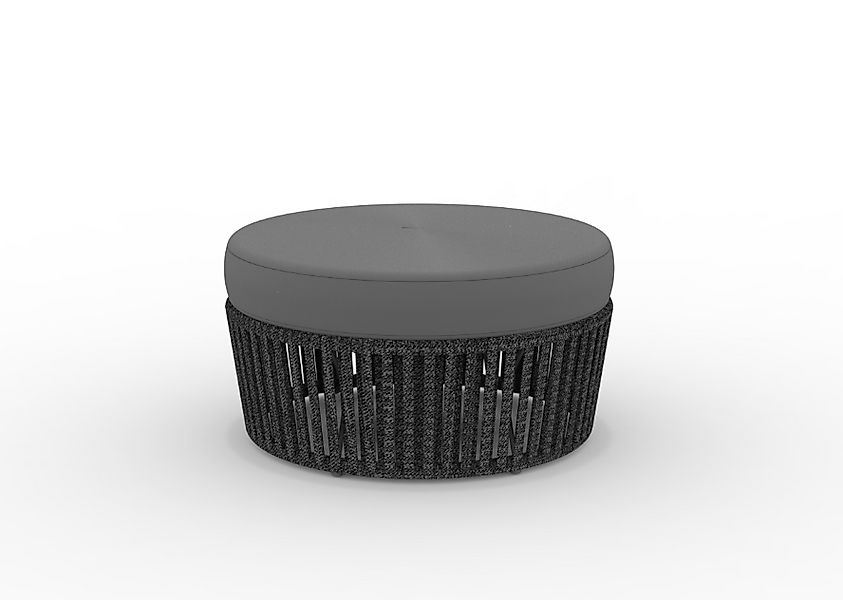 Outdoor Puff/Hocker Daisy Rope dunkelgrau, anthrazit günstig online kaufen