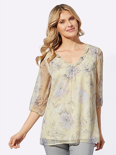 Sieh an! Klassische Bluse Tunikabluse 3/4-Arm günstig online kaufen