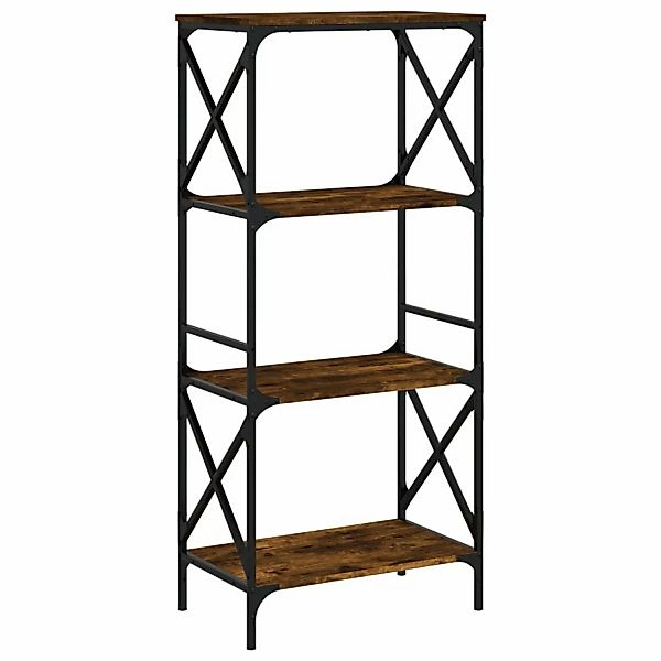 vidaXL Bücherregal Bücherregal 4 Böden Räuchereiche günstig online kaufen
