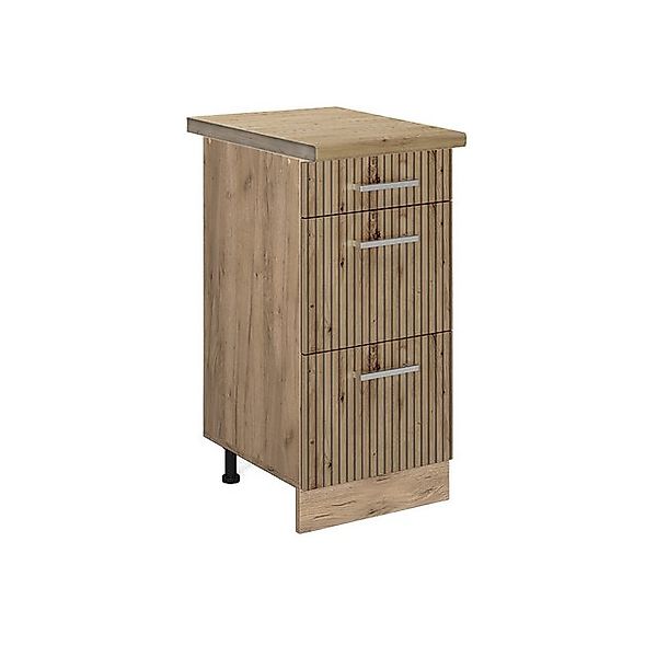 Vicco Küchenunterschrank R-Line Artisan-Eiche/Goldkraft Eiche 40 cm mit Sch günstig online kaufen