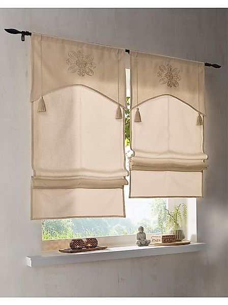 Rollo Raffrollo ., heine, blickdicht, Stangendurchzug günstig online kaufen