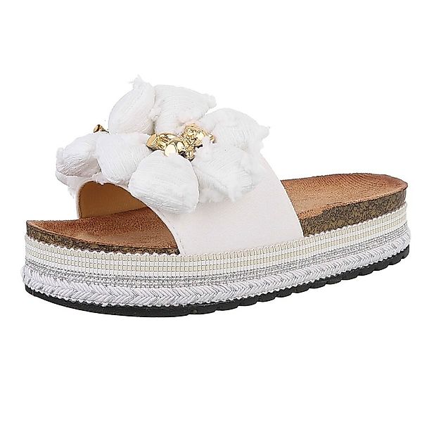 Ital-Design Stylische Damen-Sandalen mit Blumen und günstig online kaufen