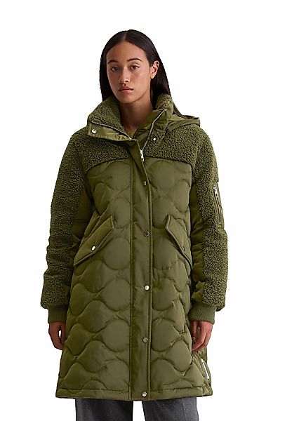 Marc OPolo Daunenjacke "mit lässigen Teddyplüsch-Details" mit Kapuze günstig online kaufen