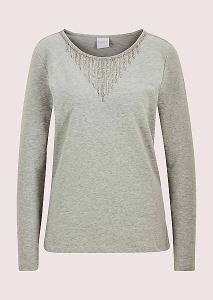 MADELEINE Langarmshirt "Sweatshirt Glamouröser Pullover, Strassakzente" günstig online kaufen