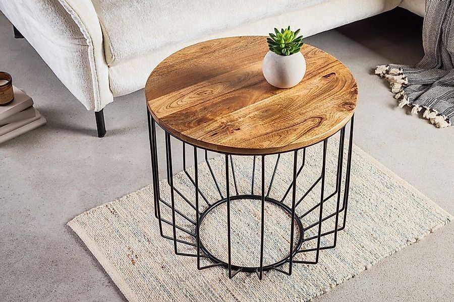 riess-ambiente Couchtisch FACTORY LOFT Ø50cm natur / schwarz (Einzelartikel günstig online kaufen