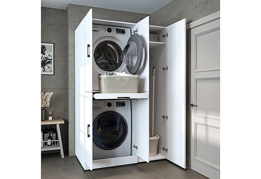 Roomart Waschmaschinenumbauschrank Waschmaschinenschrank DORA 115 cm mit Tr günstig online kaufen