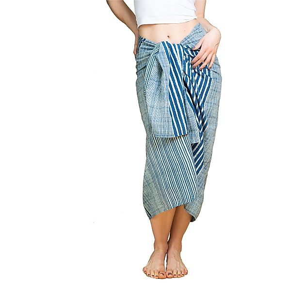 PANASIAM Pareo Sarong Baumwolle Indigo Bikini günstig online kaufen