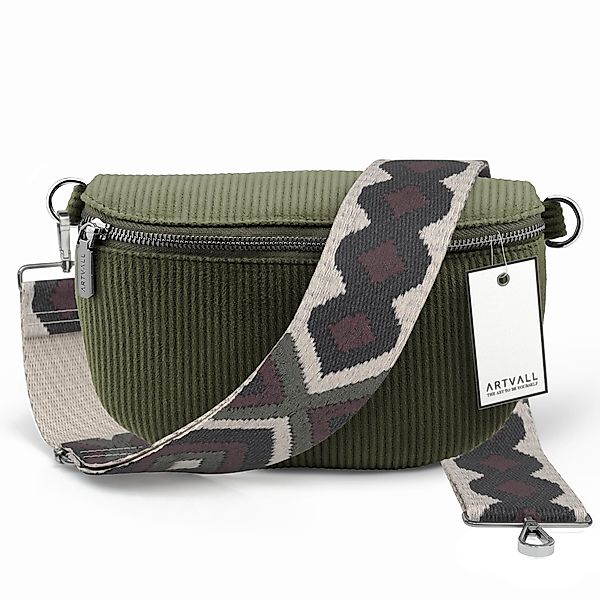 ARTVALL Umhängetasche Cord Handtasche Brusttasche Crossbody günstig online kaufen