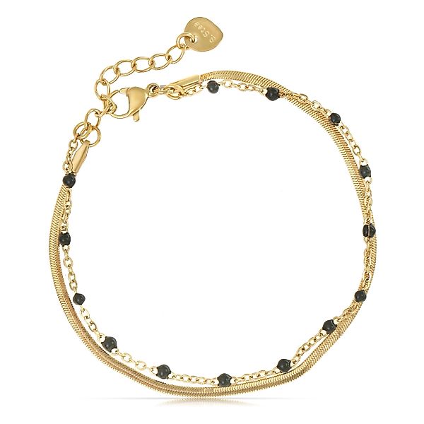 Made by Nami Edelstahlarmband Zweireihiges Armband günstig online kaufen
