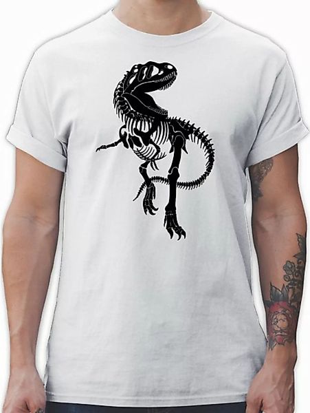 Shirtracer T-Shirt T-Rex Skelett - schwarz Tiere Zubehör günstig online kaufen