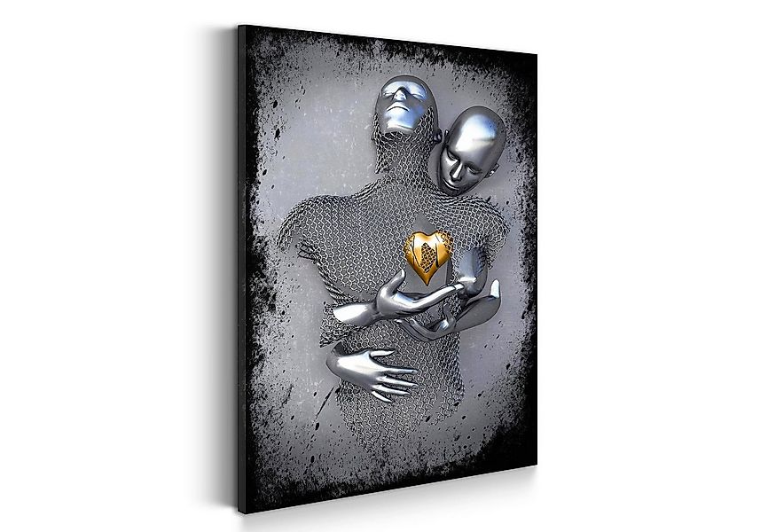 Artedinoi Leinwandbild Metallfigur abstrakt Two Lovers Leinwandbild Wandbil günstig online kaufen