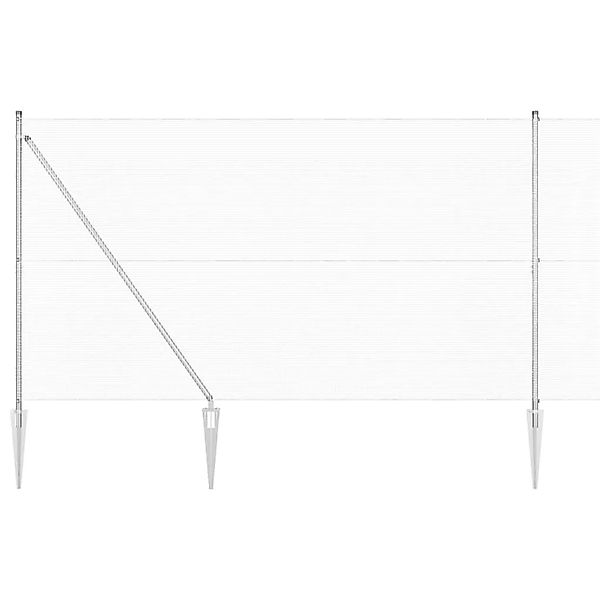 vidaXL Zaunpfosten Silber 25 x 1,6 m 12 x 12 mm Netz Stahl 3351977 günstig online kaufen