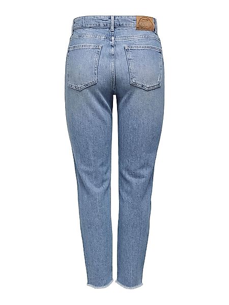 Only Damen Jeans ONLEMILY LIFE HW ST CR AK DT DOT308 - Straight Fit - Blau günstig online kaufen