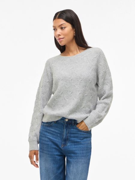 Vila Strickpullover VILASSIA O-NECK L/S CABEL günstig online kaufen