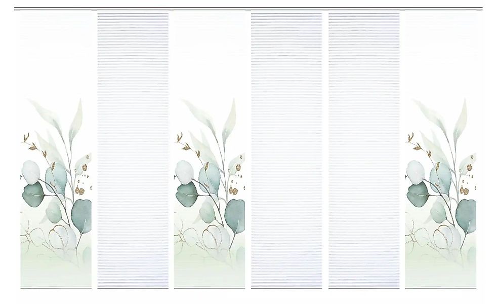 HOME in green Schiebevorhang   ¦ grün ¦ Synthetik ¦ Maße (cm): B: 60 H: 245 günstig online kaufen