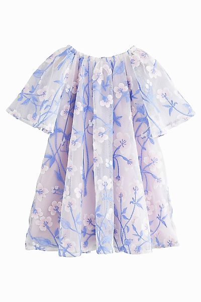 Next Tüllkleid Besticktes Kleid aus Netzstoff günstig online kaufen