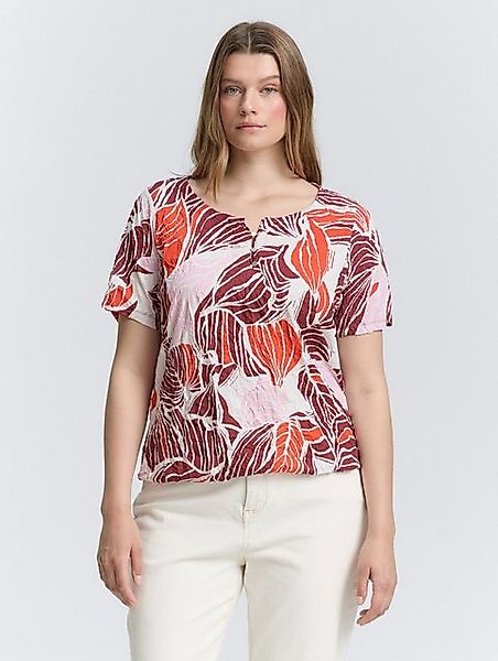 TOM TAILOR PLUS T-Shirt Plus Size - Crinkle T-Shirt mit Muster günstig online kaufen