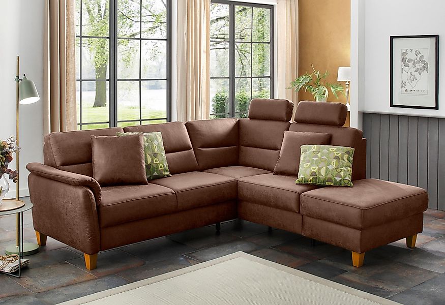 Home affaire Ecksofa Palmera L-Form, Federkern, günstig online kaufen