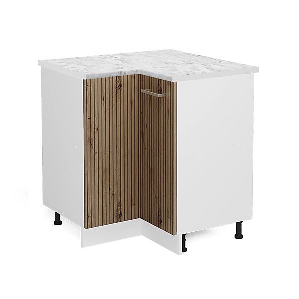 Vicco Eckunterschrank R-Line Küchen Eckschrank Artisan-Eiche/Weiß 76 cm AP günstig online kaufen