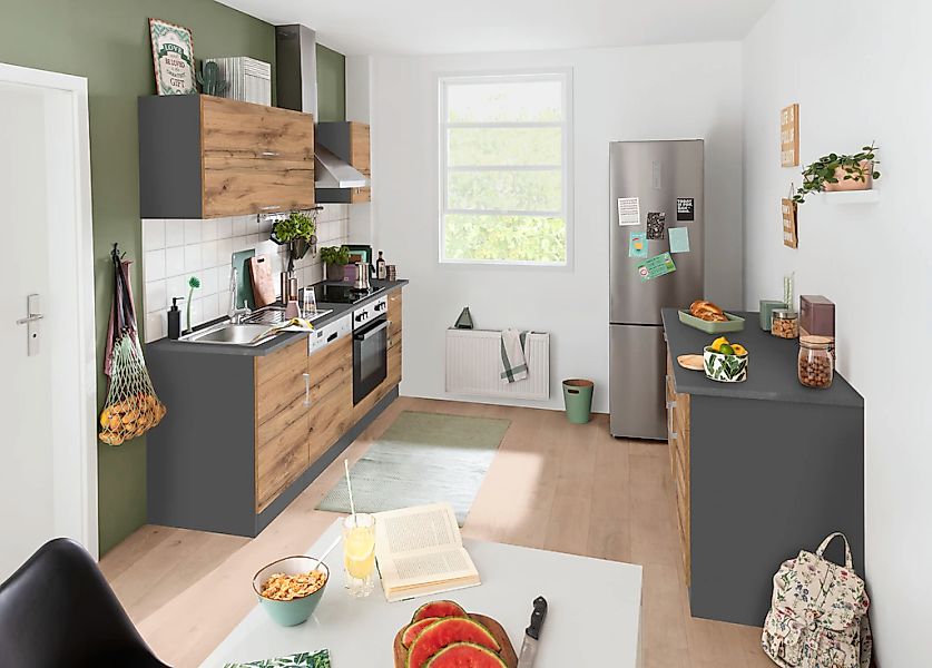 KOCHSTATION Küchenzeile »KS-Colmar« mit E-Geräten, Breite 210 cm günstig online kaufen