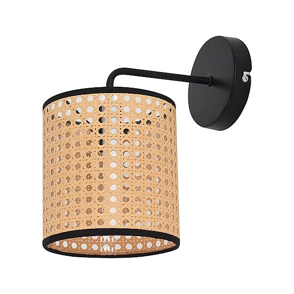 lux.pro Wandleuchte, »Southend« 1xE14 Rattan-Optik Beige günstig online kaufen