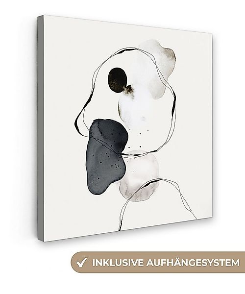 OneMillionCanvasses® Leinwandbild Abstrakt - Malerei - Kunst - Schwarz und günstig online kaufen