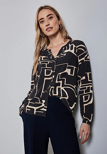 STREET ONE Langarmbluse, mit All-Over Print günstig online kaufen