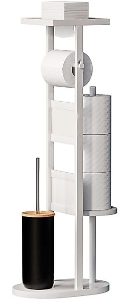 Yorbay WC-Garnitur Toilettenpapierhalter stehend aus Bambus, günstig online kaufen