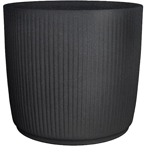 Scheurich Pflanzgefäß Linetto Ø 38,6 cm Stony Black günstig online kaufen