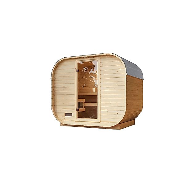 Chillroi Würfelsaunahaus Louisa Plus Inklusive Saunaofen 9kW Integriert Ste günstig online kaufen